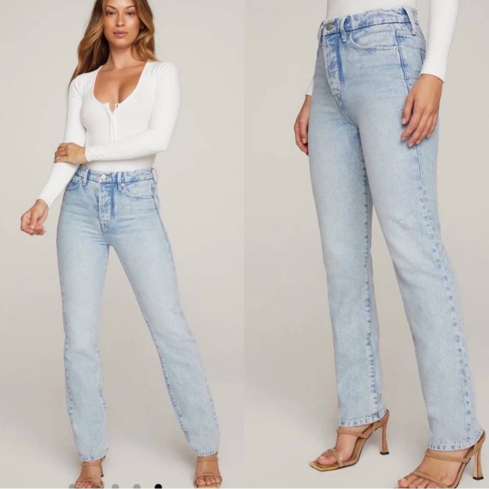 Good American Good Boy Vintage High Rise Boy Friend Fit Jeans Size 6/28